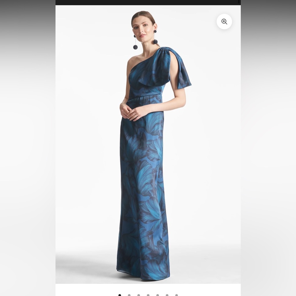Elegant Blue One-Shoulder Dress